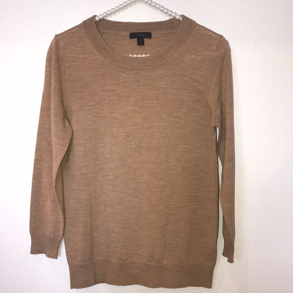 J. Crew Tan crewneck sweater